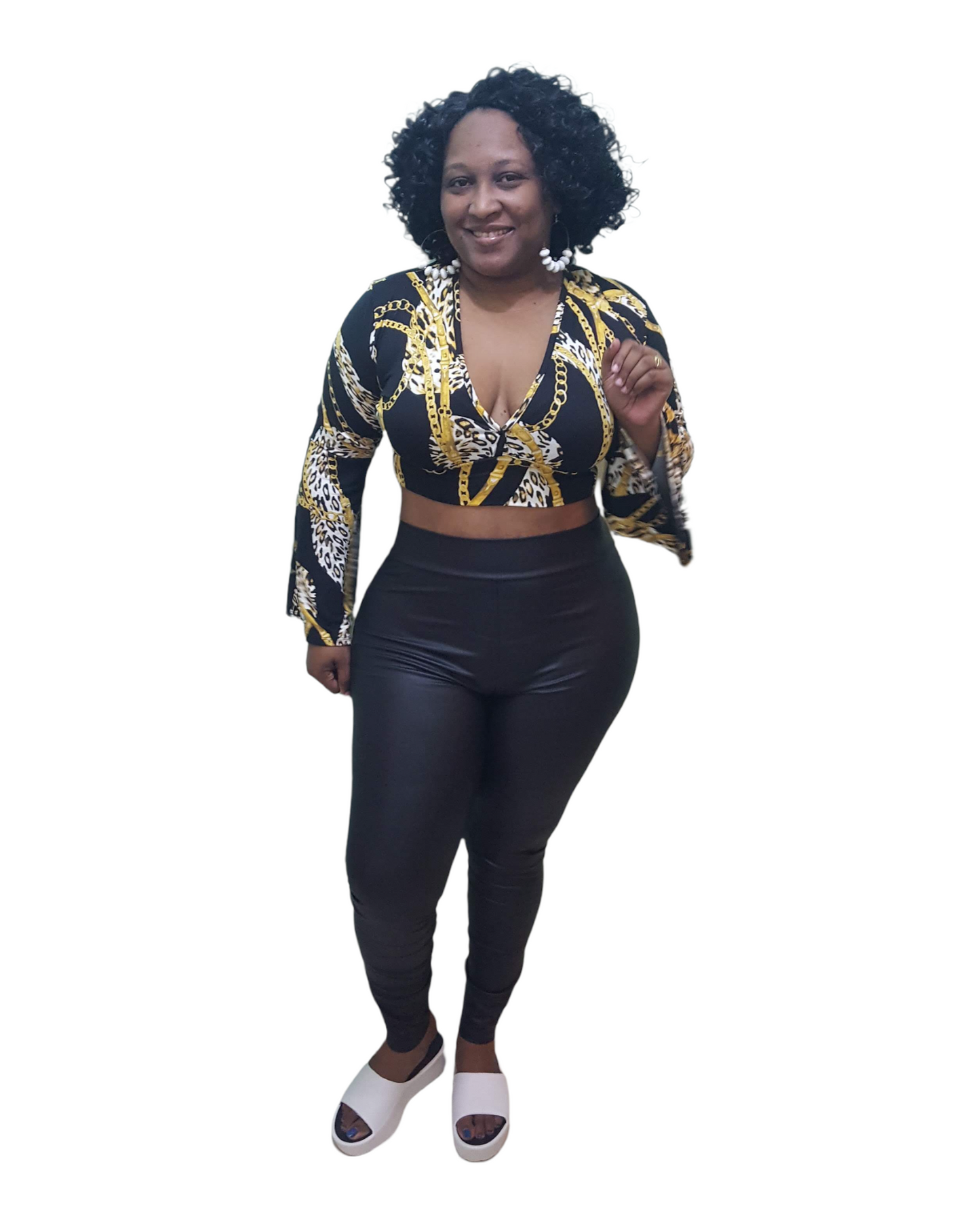 Bella Top - Black Leopard Plus Size