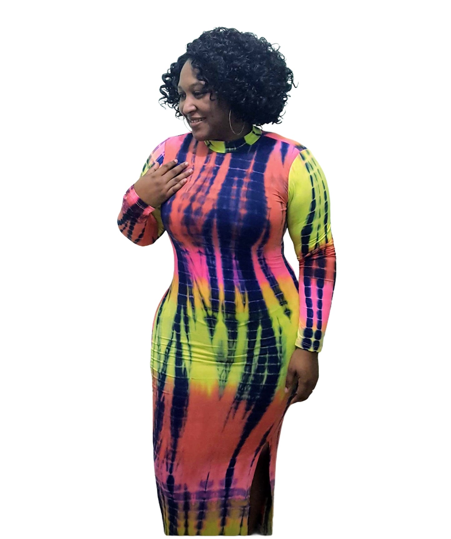 Vibing Tie Dye Maxi Dress - Multi Regular Size