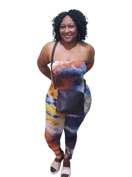 Fete-Ish Tube Jumpsuit - Red Plus Size