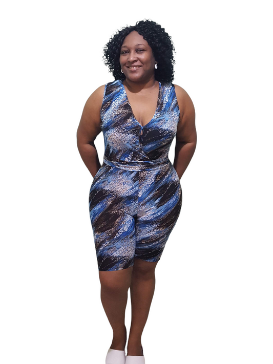 Animal Instinct- Blue Plus Size