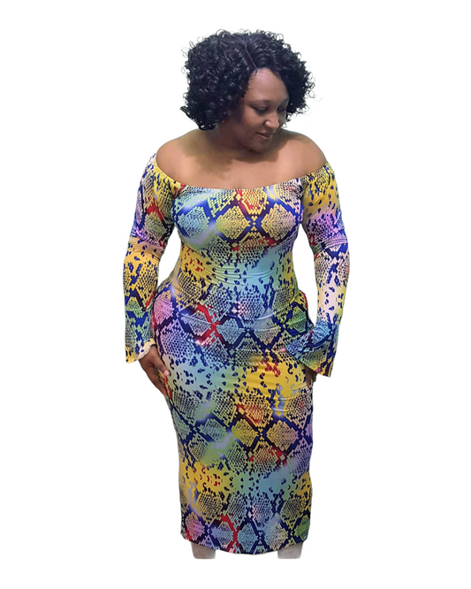 Pepper Snake Dress - Plus Size