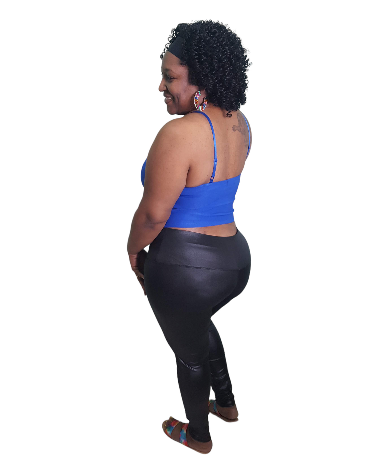 Alexia Crop Top - Royal Blue Plus Size