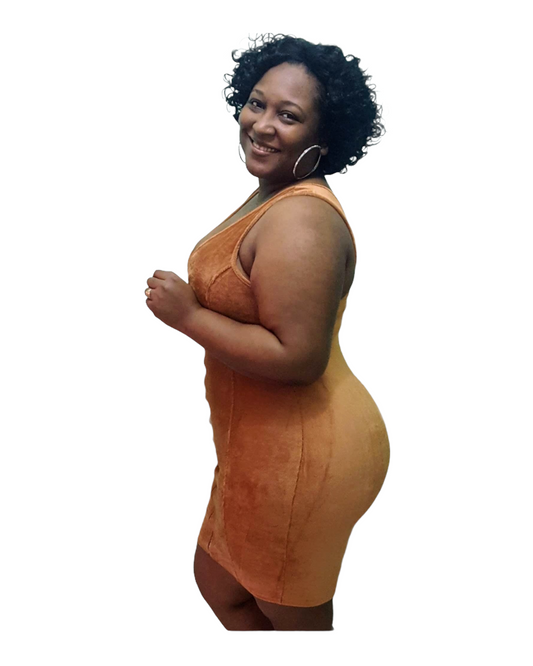 Flambeau Dress - Tan Plus Size