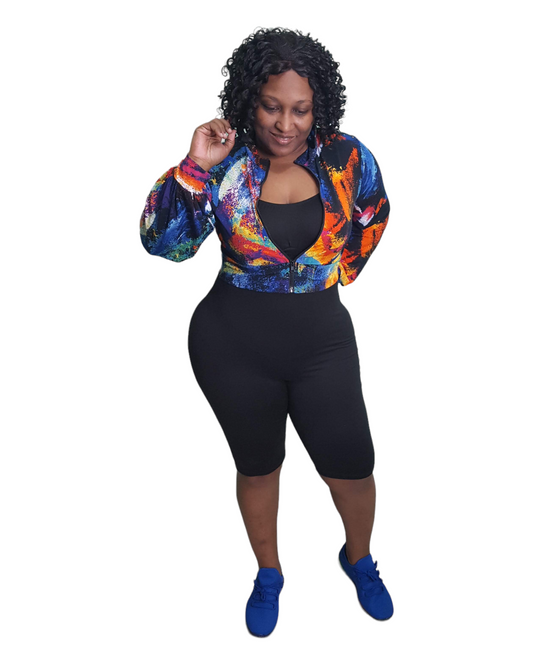 Lime With Me Romper - Black Plus Size