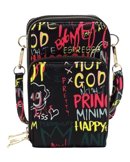Graffiti Cross Bag - Black