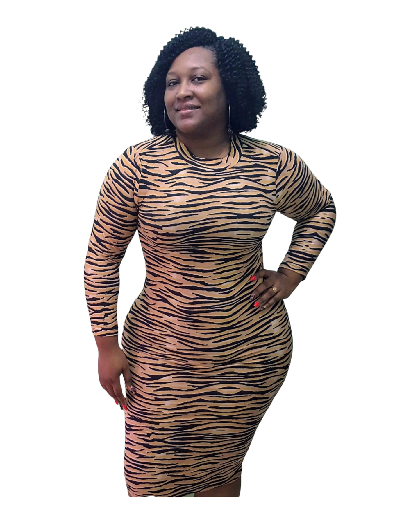 Tigress Dress - Brown Plus Size
