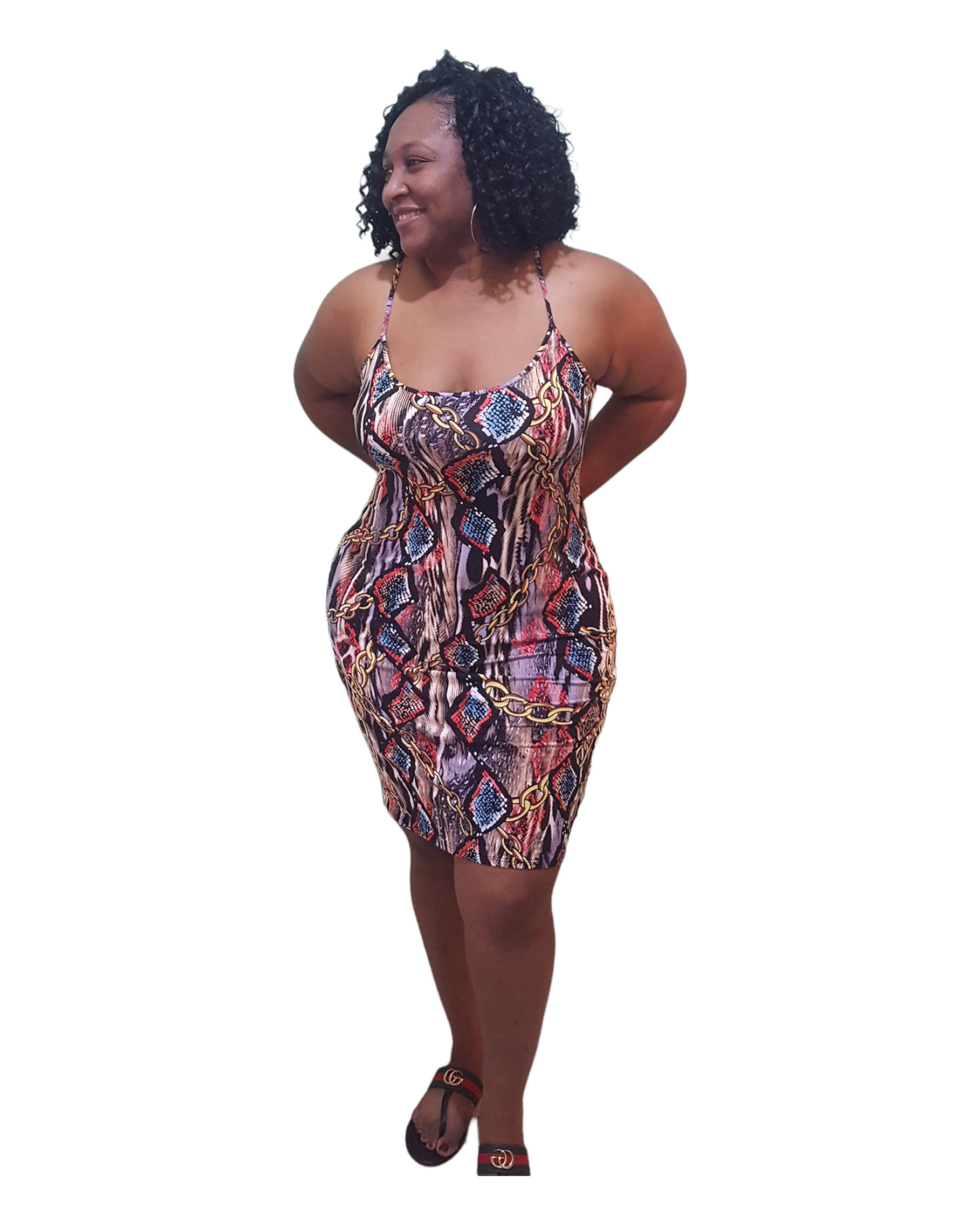 Friday Night Lime Dress - Brown Plus Size