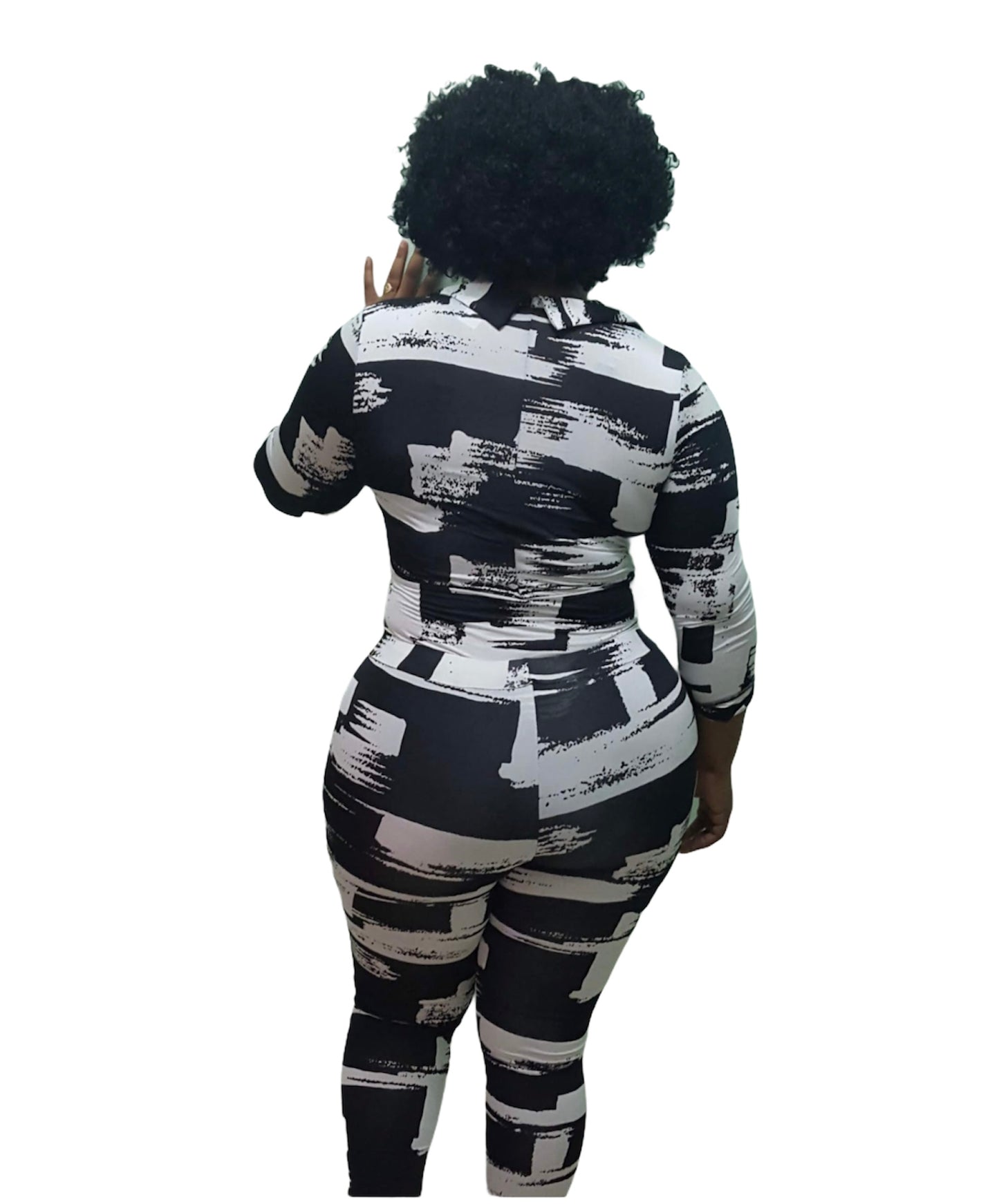 Tie Dye Fever Outfit - Black and White Plus Size