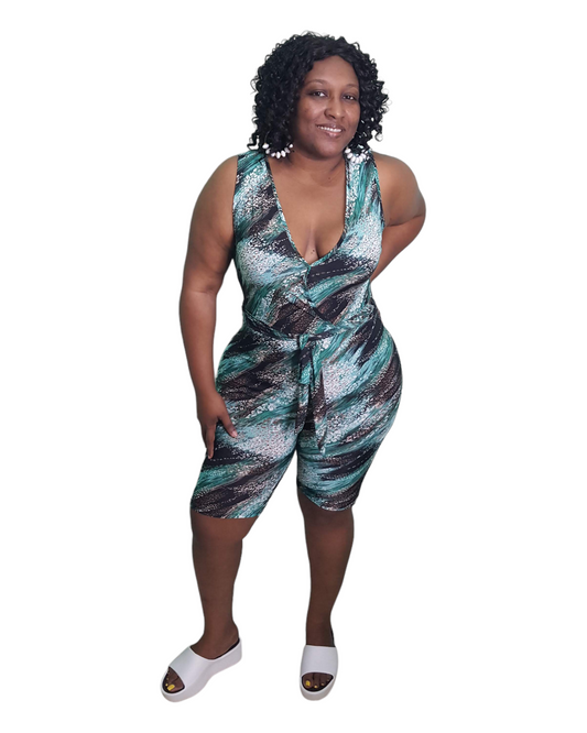 Animal Instinct- Green Plus Size