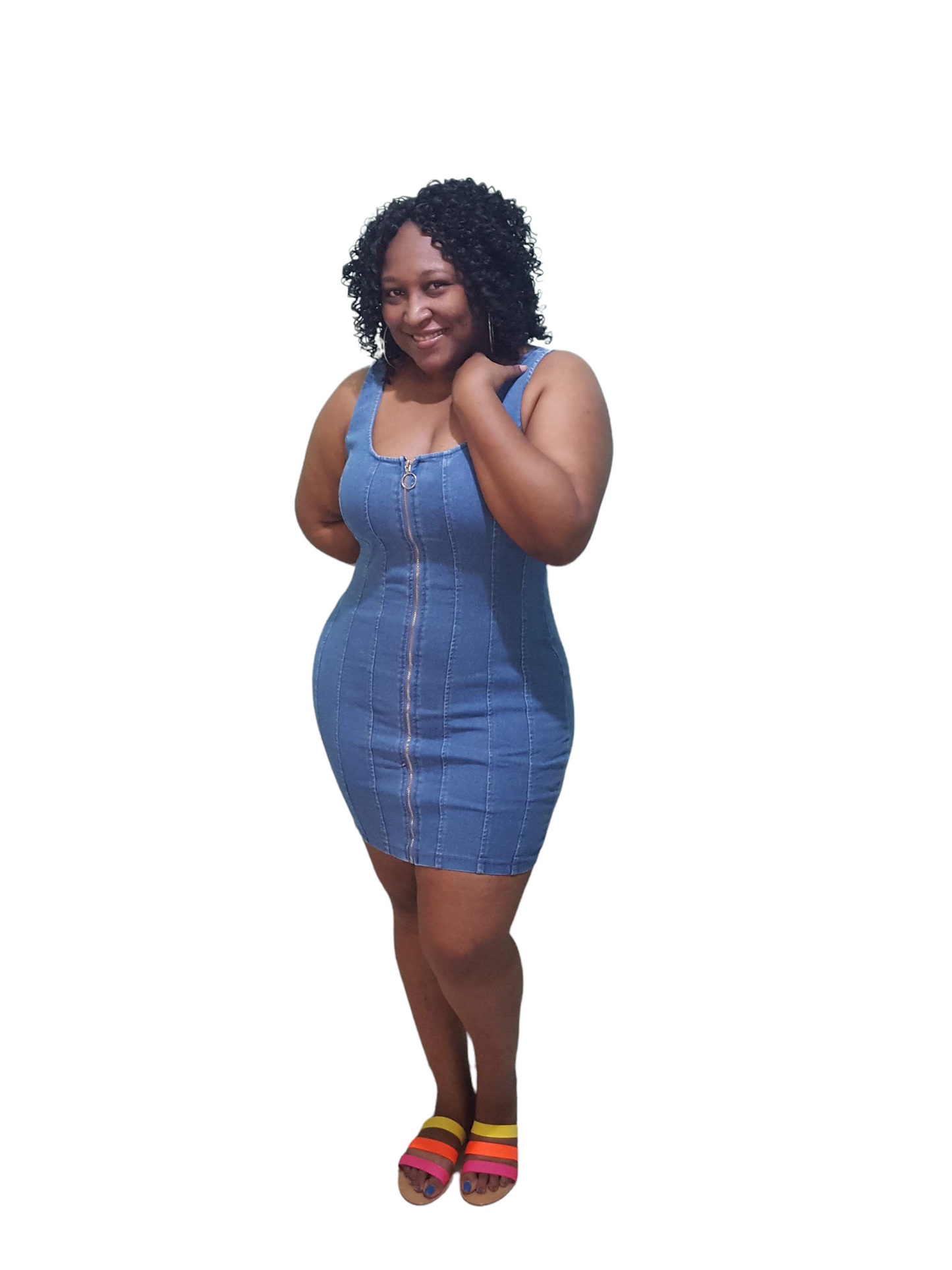 Jays Denim Dress - Medium Blue Plus Size