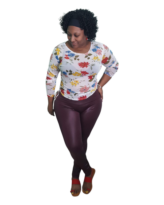 Eden Mesh Top - White Plus Size