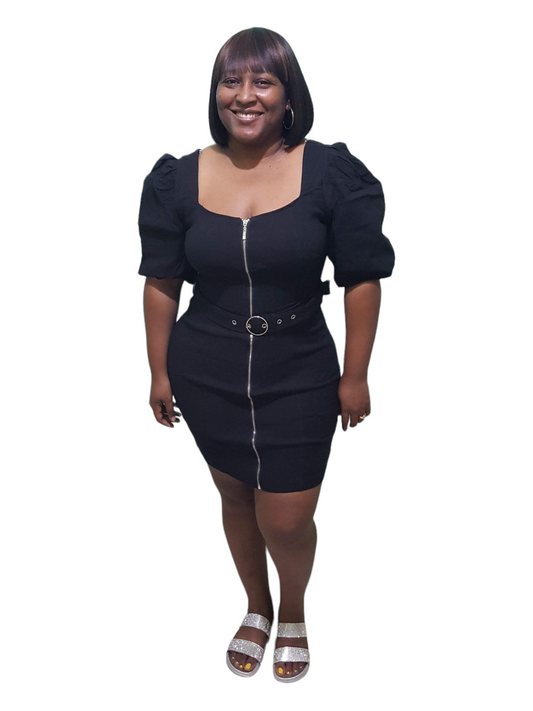 Klassy Mini Dress - Black Plus Size