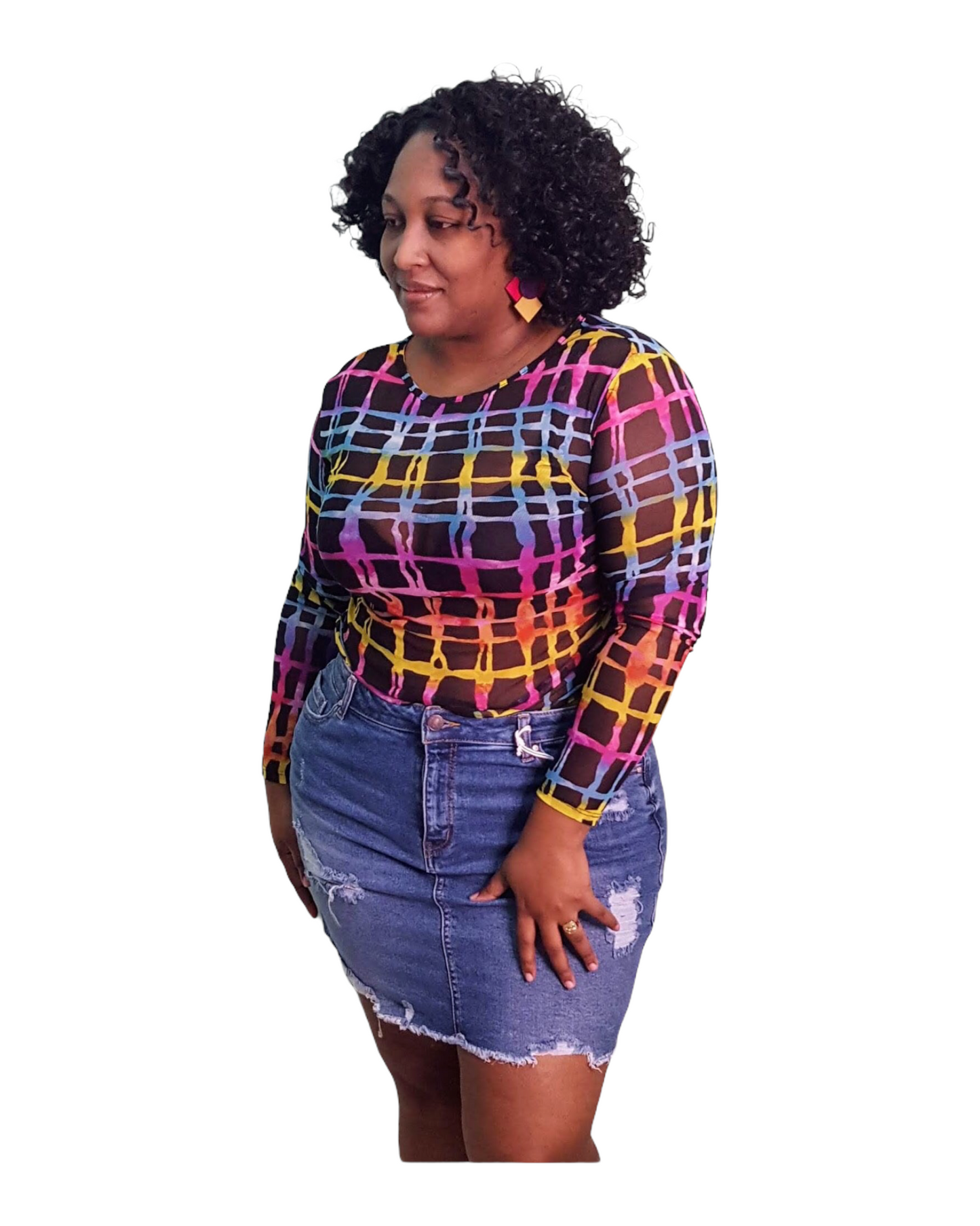 Saucy Denim Skirt - Blue Plus Size