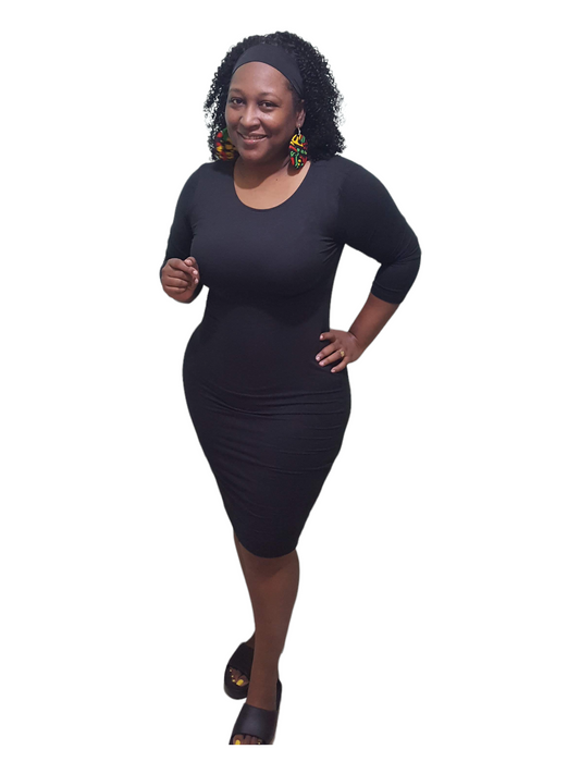 Simple Treasures Dress - Black Plus Size