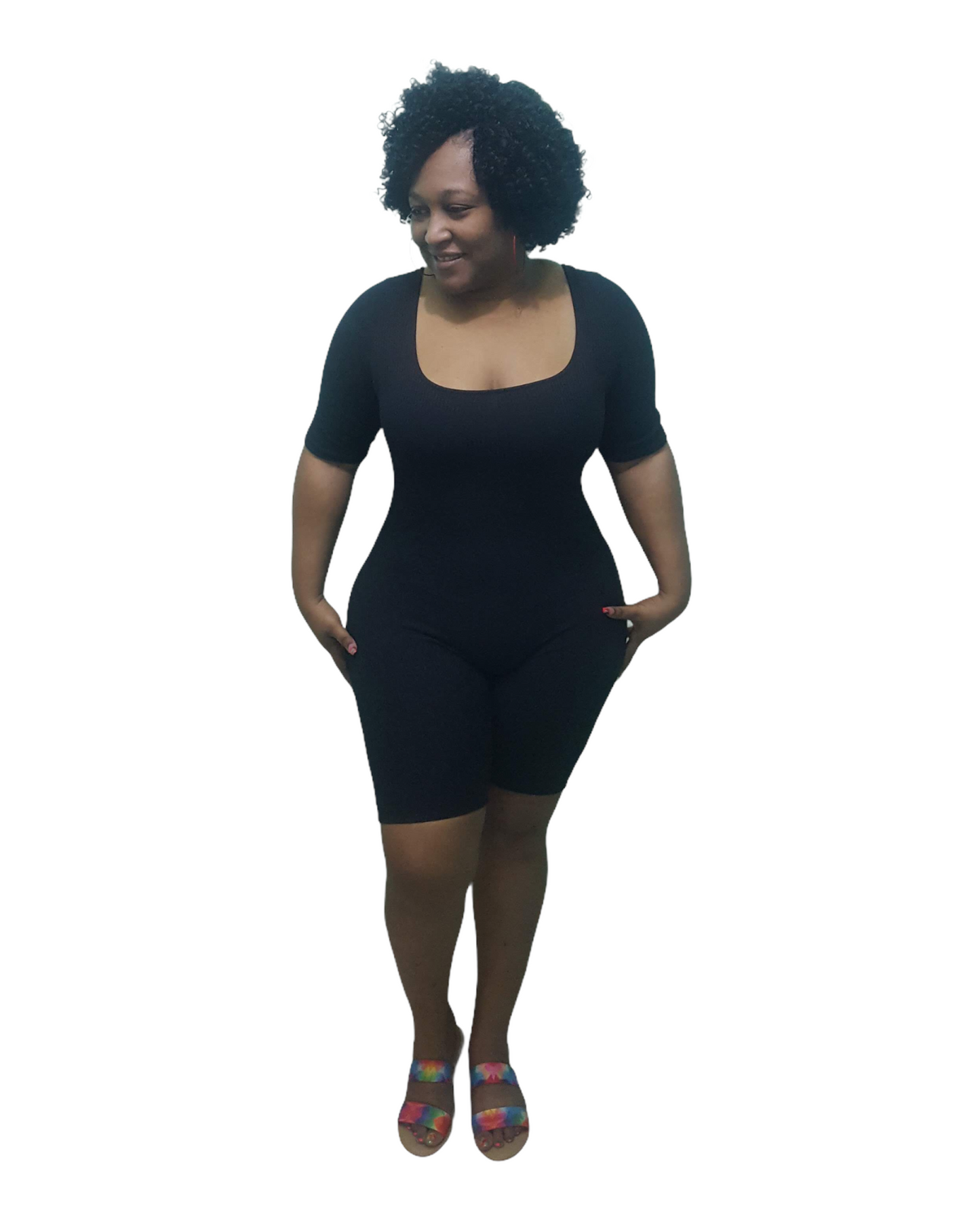 Knot Me Romper - Black Regular Size
