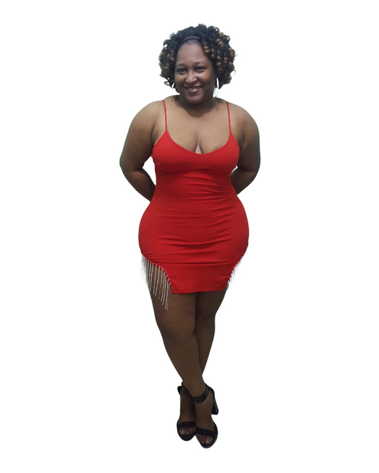 Red With Envy Dress - Plus Size