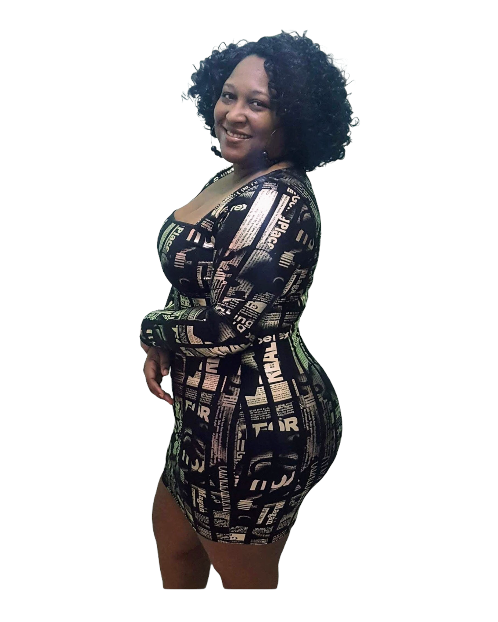 Glitz Magazine Print Dress - Regular & Plus Size – Rebellious Curves TT