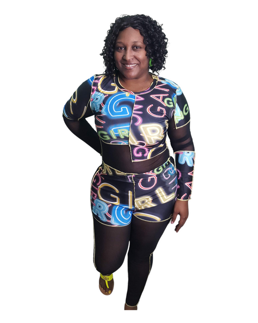 Neon Mood - 2 Piece Set Plus Size