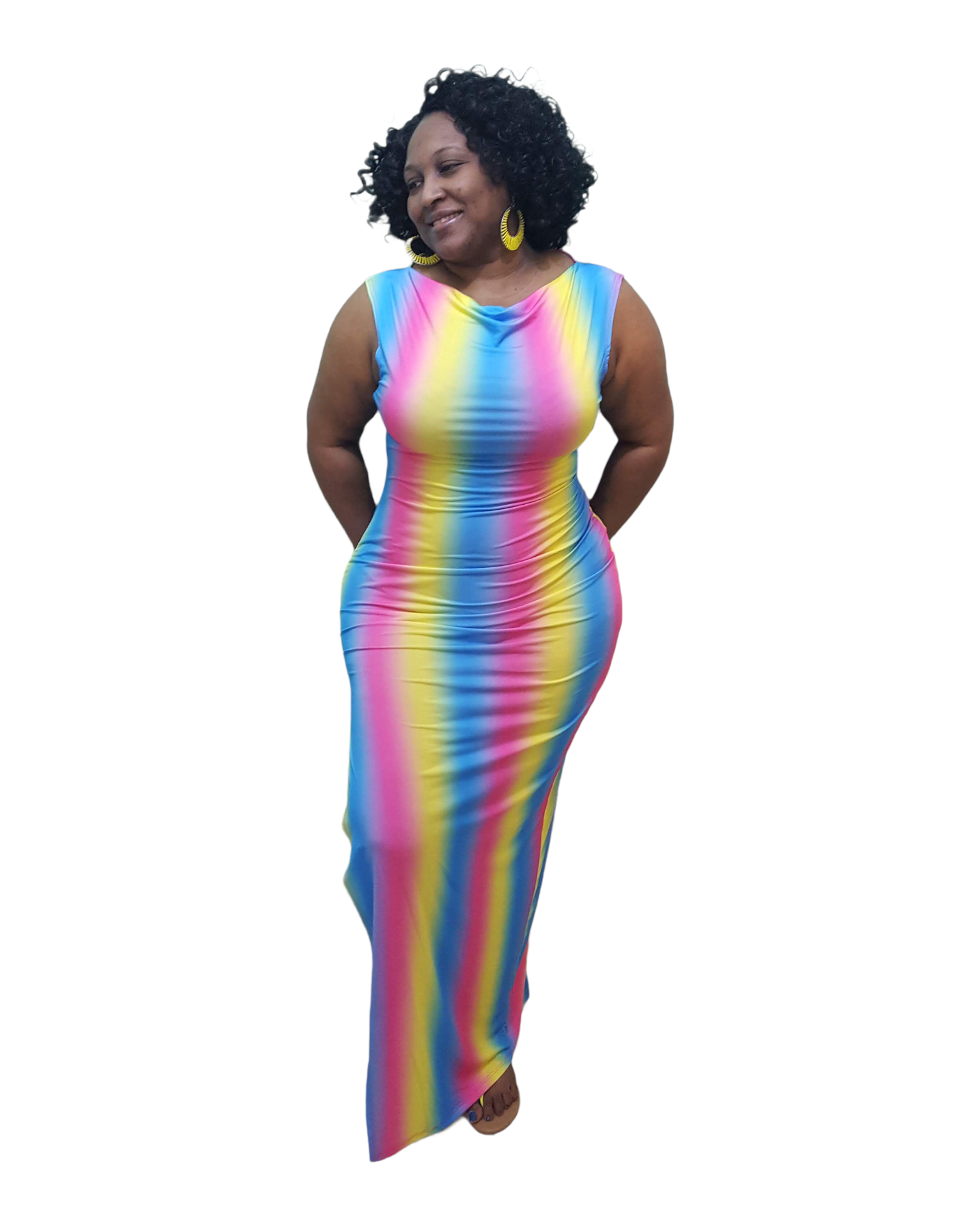 rainbow plus size maxi dresses Bright Life Maxi Dress