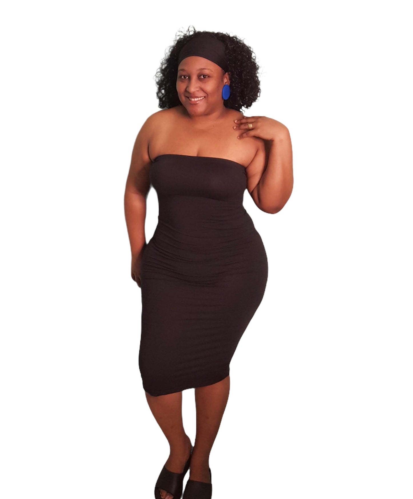 Summer Essential Tube Dress - Black Plus Size