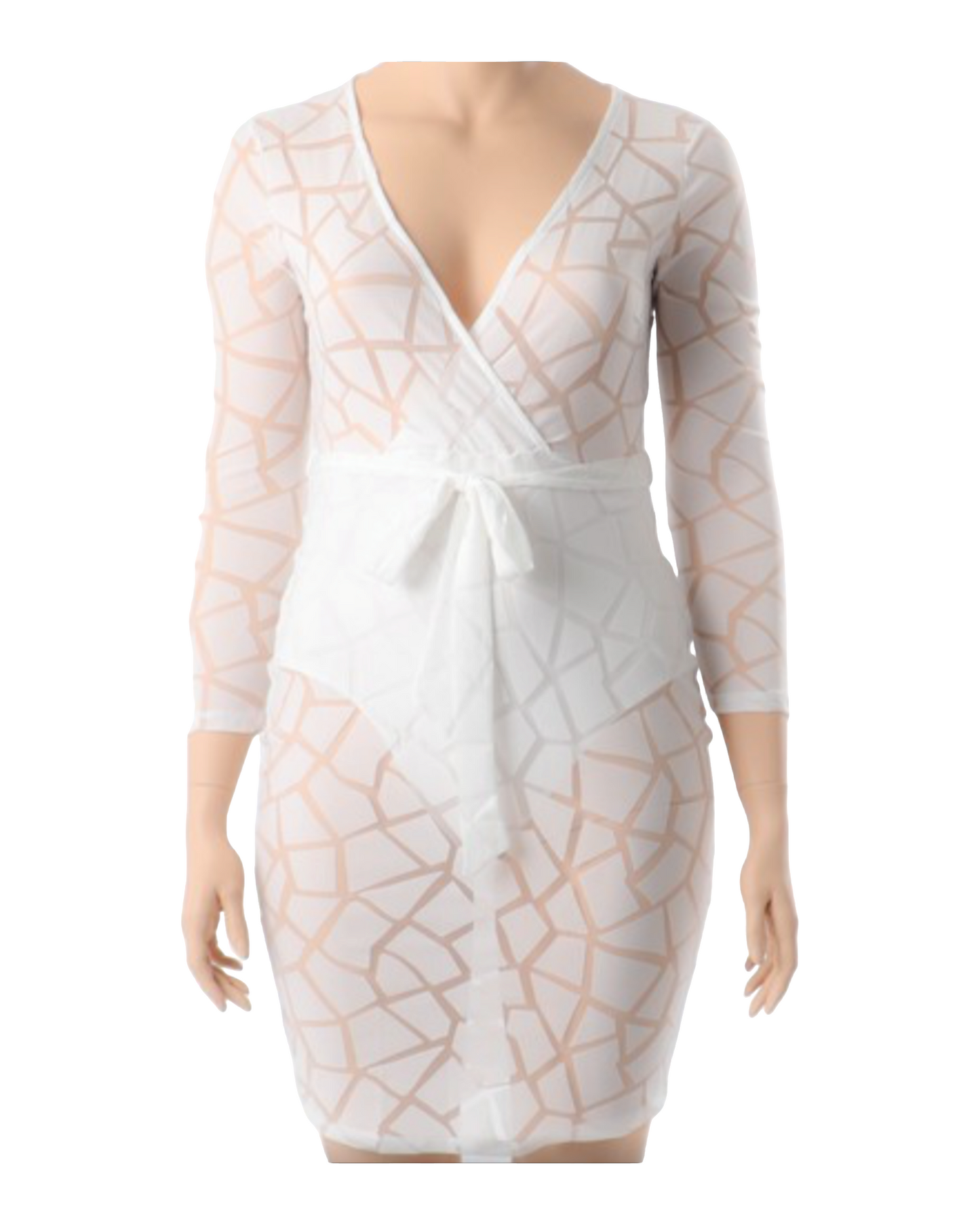 Beach Please Dress -White Plus Size