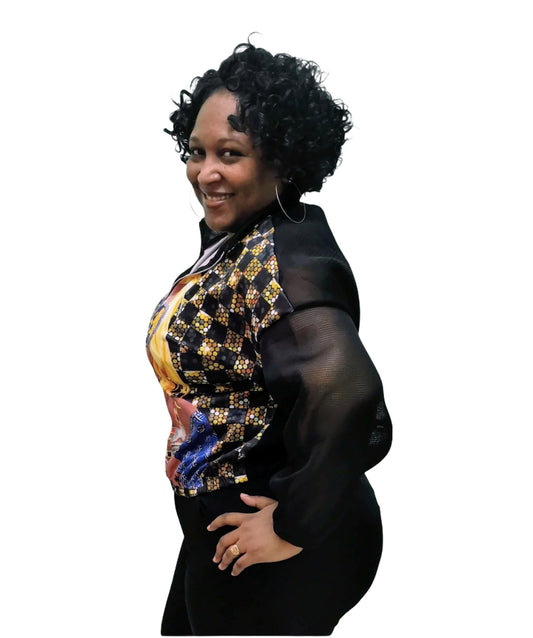 Bad Babe Designer Print Jacket - Regular & Plus Size