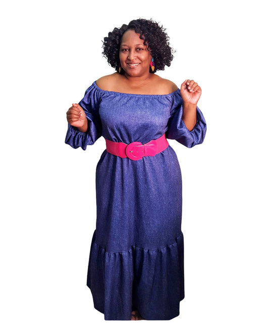Tasha Denim Skirt and Top - Plus Size
