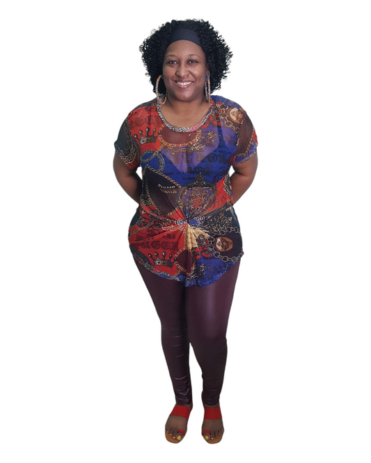 Sophia Top - Versace Inspired Plus Size